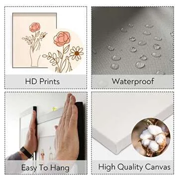 SUPERDANT 9PCS Matisse Canvas Wall Art Aesthetic Matisse Art Prints Unframed Matisse Poster Sets Abstract Vintage Canvas Prints for Home Living Room Office Bedroom Decorations