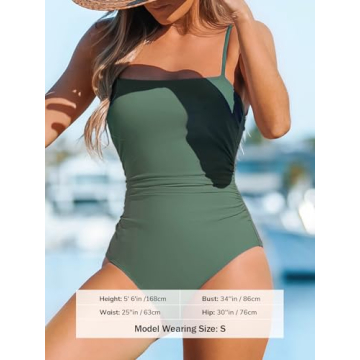 CUPSHE Women's One Piece Swimsuit for Tummy Control