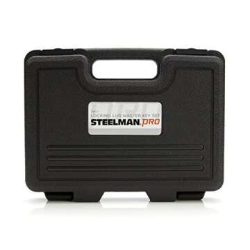 Steelman Pro - 78537 16-Piece Locking Lug Nut Master Key Set for Auto Mechanics Variety of Spline Star and Hex Style Keys Thin-Walled/Extra-Long Lug Keys to Prevent Damage to Wheels Double-Hex Heads