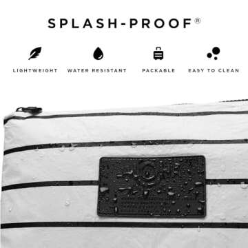 ALOHA Collection Mid Monstera Pouch in Seaweed | Lightweight, Packable, and Splash-Proof Makeup Pouch | Easy to Clean