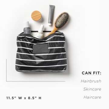 ALOHA Collection Mid Monstera Pouch in Seaweed | Lightweight, Packable, and Splash-Proof Makeup Pouch | Easy to Clean