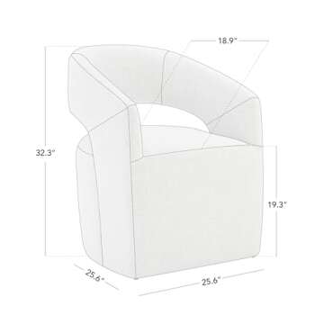 Chic KISLOT Upholstered Dining Chairs with Casters