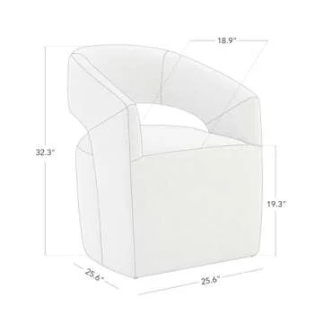 Chic KISLOT Upholstered Dining Chairs with Casters