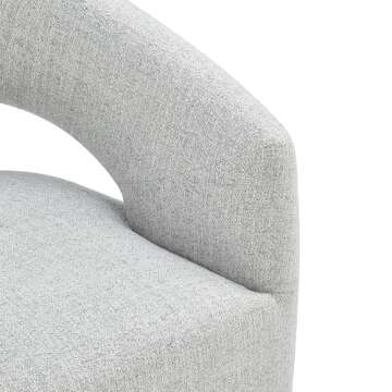 Chic KISLOT Upholstered Dining Chairs with Casters