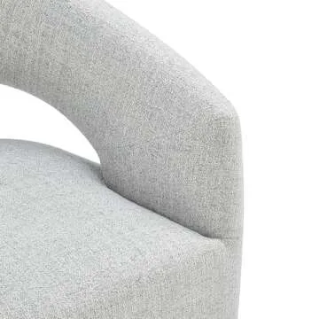 Chic KISLOT Upholstered Dining Chairs with Casters