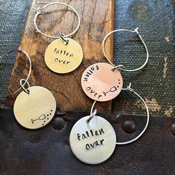 Heirtronic 100 Silver Plated Wine Glass Charm Rings - DIY Craft