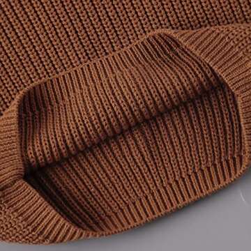 Toddler Baby Girl Boy Knit Sweater Pullover Sweatshirt Warm Long Sleeve Shirt Tops Outfit Fall Winter Clothes (Brown, 3T(100))