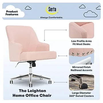 Serta Leighton Memory Foam Desk Chair - Elegant Comfort