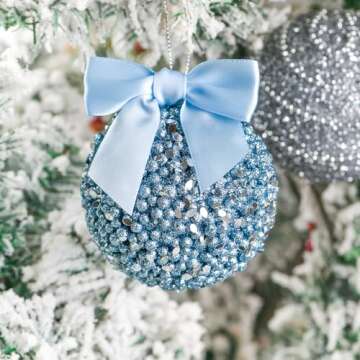 Rainbow Pana 120 Pack Twist Tie Bows Baby Blue Satin Ribbon for Treat Bags and Gift Wrapping Decorat...