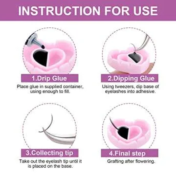 ZXMFDZ 100PCS Glue Rings Lash Rings for Glue Glue Rings for Eyelash Extensions Eyelash Glue Holder Lash Glue Rings Smart Glue Cups Pink