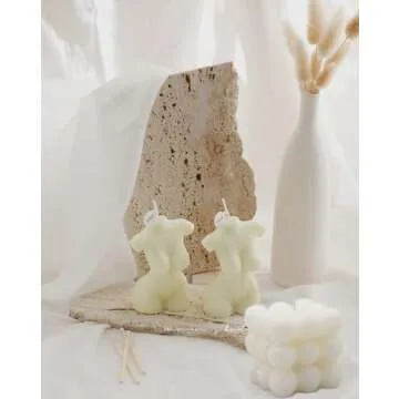 Bubble Candle Soy Wax Scented Candle Hand Poured Scented Candle and Female Body Shaped Candle Set2 Pieces Handmade Candle Decorative Candle for Bedroom Bathroom Wedding Use or Gifting