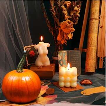 Bubble Candle Soy Wax Scented Candle Hand Poured Scented Candle and Female Body Shaped Candle Set2 Pieces Handmade Candle Decorative Candle for Bedroom Bathroom Wedding Use or Gifting