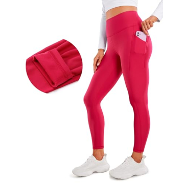 CRZ YOGA Women’s Fleece Lined Leggings with Pockets - Thermal Comfort for Winter