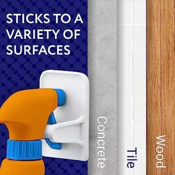 IMPRESA [6 Pack Wall Mount Spray Bottle Holder to Create Storage Space - Easy to Install Strong Hold Spray Bottle Hanger - Wall Mount to a Variety of Surfaces