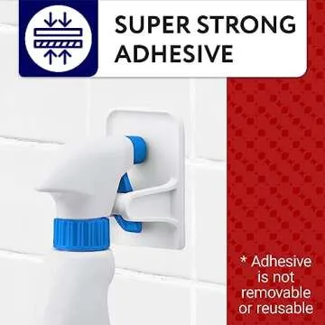 IMPRESA [6 Pack Wall Mount Spray Bottle Holder to Create Storage Space - Easy to Install Strong Hold Spray Bottle Hanger - Wall Mount to a Variety of Surfaces