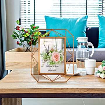 Elegant QUTREY 5x7 Metal Picture Frame Set of 2