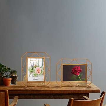 Elegant QUTREY 5x7 Metal Picture Frame Set of 2