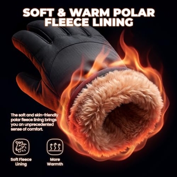 RIVMOUNT Winter Waterproof Ski Snow Warm Gloves for All Outdoor Activities