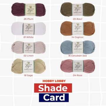 Yarn Bee 3 - Lightweight Yarn for Crocheting & Knitting – Soft Yarn Skein – 257 Yards of Cotton & Viscose Yarn for Crocheting Blankets, Hats, & More – Craft Supplies for Handcrafting, White