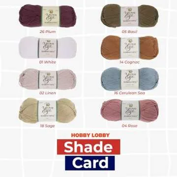 Yarn Bee 3 - Lightweight Yarn for Crocheting & Knitting – Soft Yarn Skein – 257 Yards of Cotton & Viscose Yarn for Crocheting Blankets, Hats, & More – Craft Supplies for Handcrafting, White