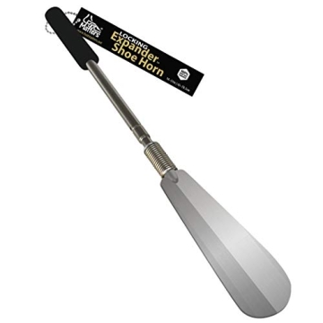 FootMatters Expander Shoe Horn Extra Long Handle - Twist to Lock - Extends 16 to 31 inches