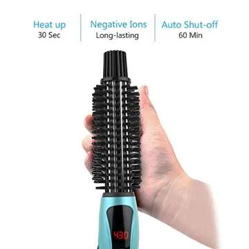 PHOEBE Curling Iron Brush, Dual Voltage Travel 1 Inch Ceramic Tourmaline Ionic Hair Curler Hot Brush...