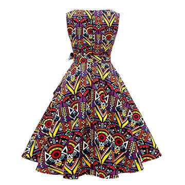 Elegant Hanpceirs Boatneck Sleeveless Swing Dress