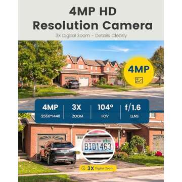 litokam 4MP Light Bulb Security Cameras Wireless Outdoor 2.4GHz, 2K 360 Cameras for Home Security Ou...