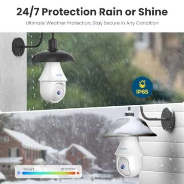 litokam 4MP Light Bulb Security Cameras Wireless Outdoor 2.4GHz, 2K 360 Cameras for Home Security Outside Indoor, Motion Detection, Siren Alarm, Color Night Vision, 24/7 Recording, Work with Alexa