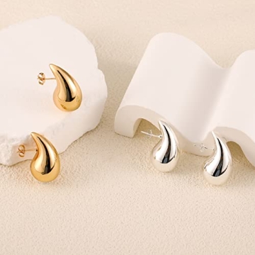 Stylish Lightweight Ascona Gold Hoop Earrings for Women