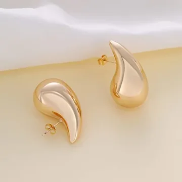 Stylish Lightweight Ascona Gold Hoop Earrings for Women