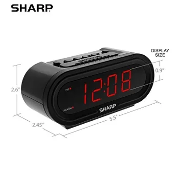 Sharp Digital Alarm Clock with AccuSet Automatic Time Setting