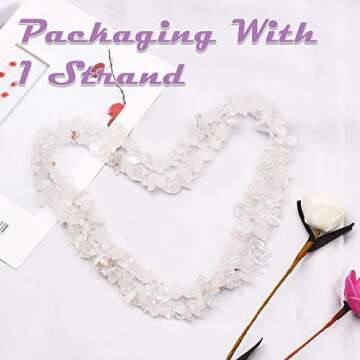 White crystal Crystal Chips, Gacuyi Natural Gemstones Beads Chakra Chip Stones Crushed Pieces Irregu...