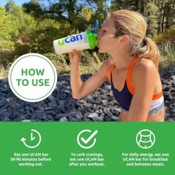 UCAN Energy Bars | Low Sugar, Low Calories | Gut Friendly, Caffeine-Free, Vegan, Non-GMO, No Soy, Keto Friendly | Running, Cycling, Fitness, Pre & Post Workout | Chocolate Almond Butter 12 Count