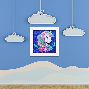 Craftoy 5D Diamond Painting Kit for Kids Sparkling Unicorn DIY