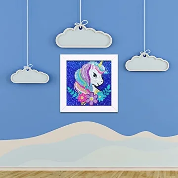 Craftoy 5D Diamond Painting Kit for Kids Sparkling Unicorn DIY