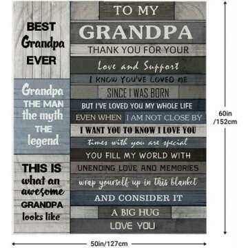 Cozy Blanket for Grandpa - Perfect Gift Idea