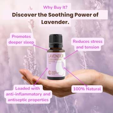 Rocky Mountain Oils Purify Lavender - Organic Essential Oil for Diffuser & Aromatherapy, Perfect for Hotel, Spa, Sleep