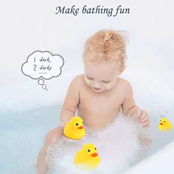 AHUA 20 pcs Rubber Ducks for Toddlers and Bath Fun