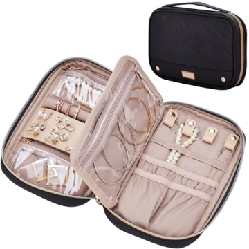 NISHEL Compact Travel Jewelry Organizer for All Occasions