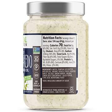 Primal Kitchen No-Dairy Alfredo Sauce 2-Pack for Healthy Meals