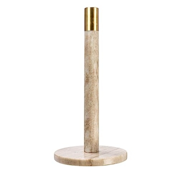 Bloomingville Marble Paper Towel Holder with Brass Accent