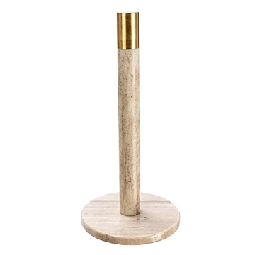 Bloomingville Marble Paper Towel Holder with Brass Accent