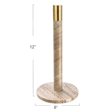 Bloomingville Marble Paper Towel Holder with Brass Accent
