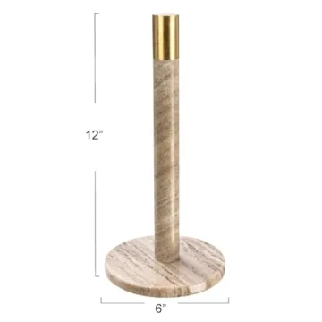 Bloomingville Marble Paper Towel Holder with Brass Accent