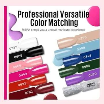 MEFA Gel Nail Polish Kit with UV Light - 12 Colors for All Seasons