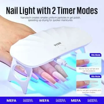 MEFA Gel Nail Polish Kit with UV Light - 12 Colors for All Seasons