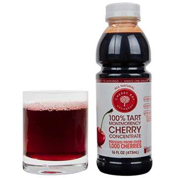 Cherry Bay Orchards Tart Cherry Concentrate - All Natural Juice to Promote Healthy Sleep, 16oz Bottle - Gluten Free, Natural Antioxidants, No Added Sugar or Preservatives