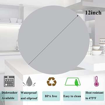 Multi-Purpose Silicone Microwave Mat - BPA Free, Heat Resistant 475°F