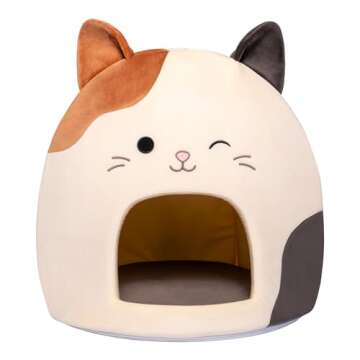 Squishmallows Original 16-Inch Cam The Cat Pet Cave - Ultrasoft Official Jazwares Pet Bed for Dogs and Cats